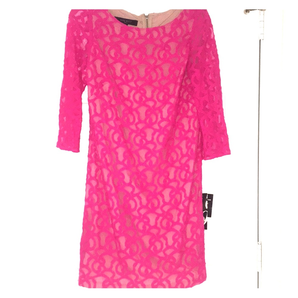 Nine West Dress - Shocking Pink Size 8